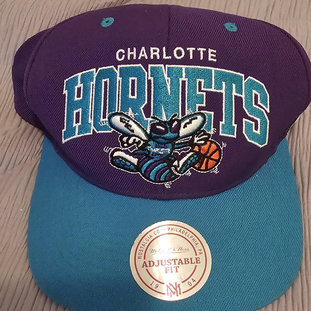 Mitchell & Ness Purple Cap with Teal Accents